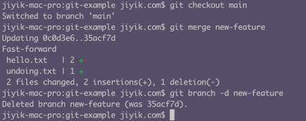 git merge 合并分支