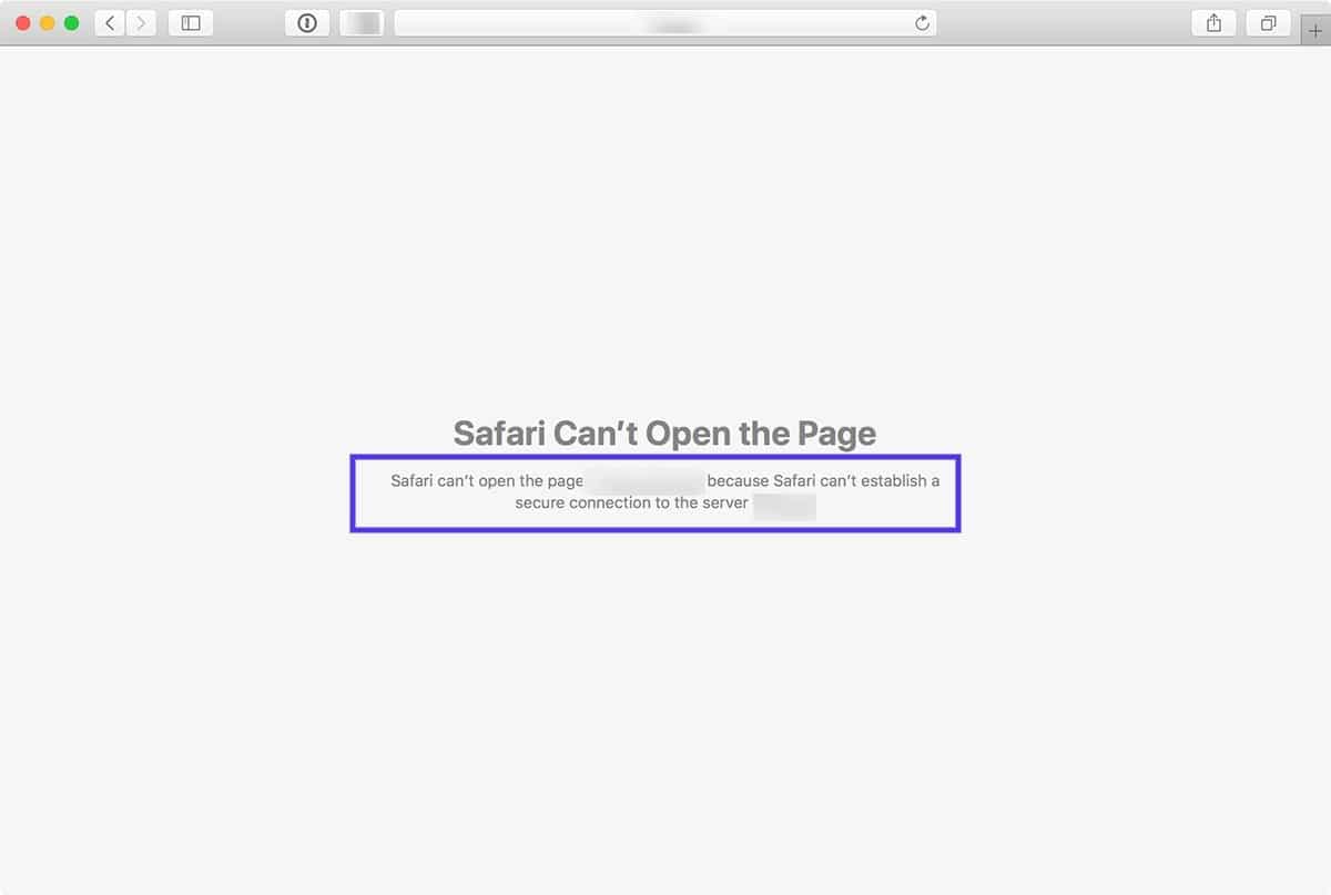 safari 无法与服务器建立安全链接