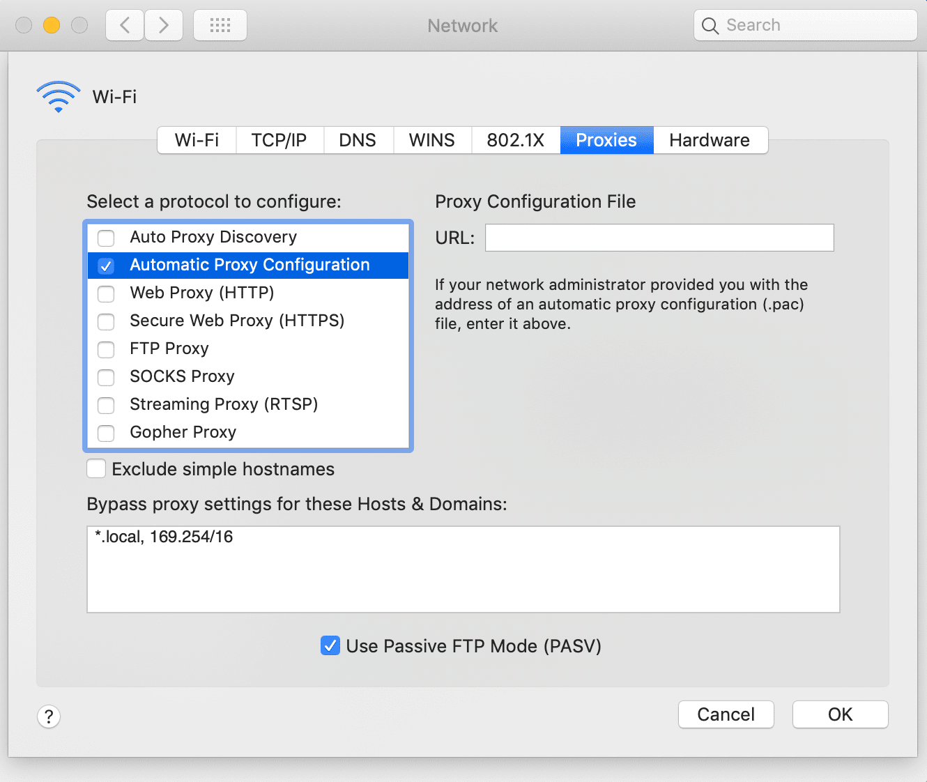 为 macOS 开启自动代理配置