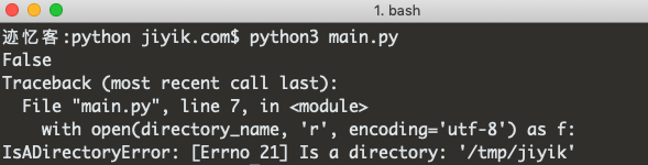 python IsADirectoryError- [Errno 21] Is a directory