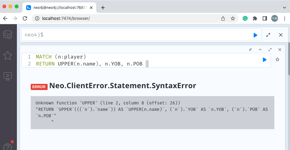 neo4j upper函数不再支持