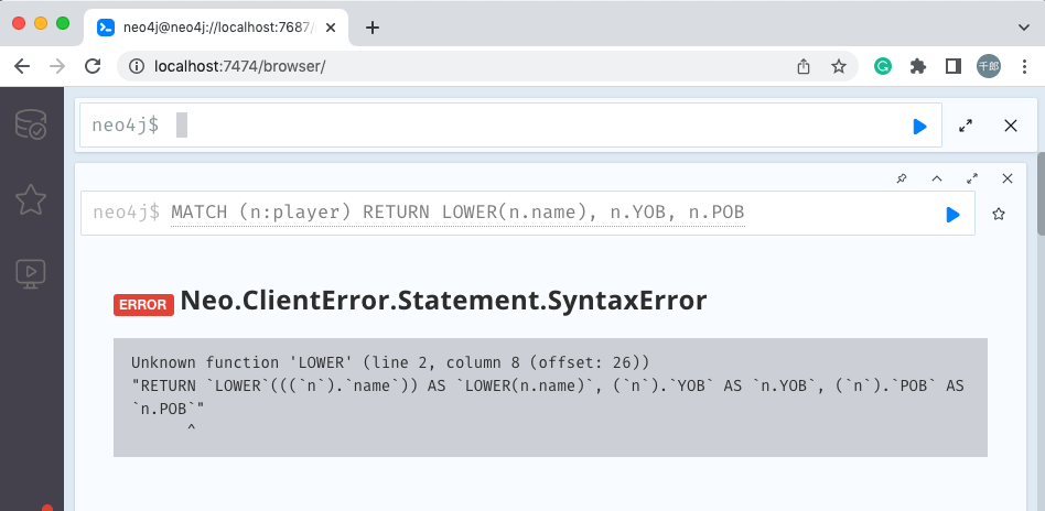 neo4j lower函数不再支持