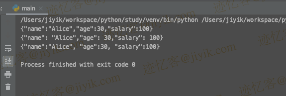 Python 中使用不带空格的 json dumps()