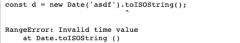 JavaScript RangeError: Invalid time value 错误