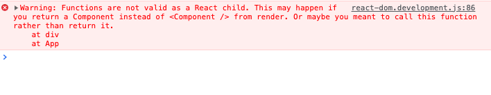 React Functions are not valid as a React child