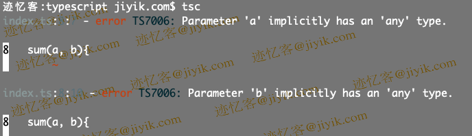 TypeScript Parameter 'a' implicitly has an 'any' type