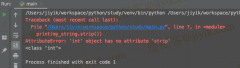 Python 中 AttributeError: 'int' object has no attribute 'strip' 错误