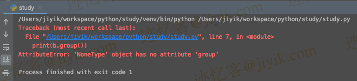 Python 错误AttributeError- 'Nonetype' Object Has No Attribute 'Group'