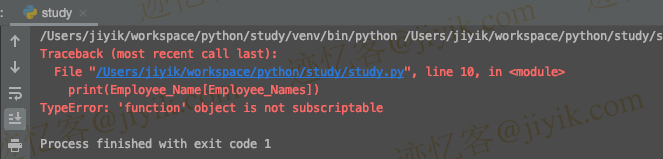 Python 中 TypeError- 'function' object is not subscriptable 错误