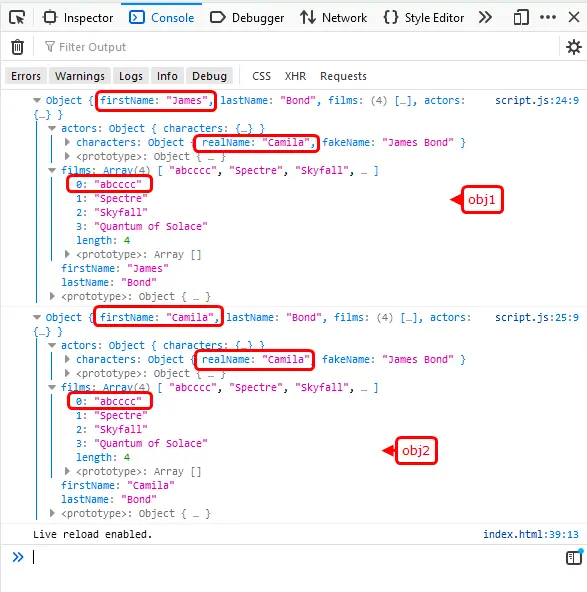 使用 object.assign() 方法在 javascript 中进行浅拷贝