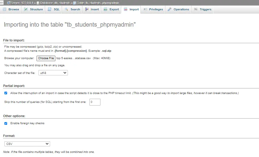 将 excel 文件导入 mysql 数据库的 3 种最简单的方法 - 使用 phpmyadmin 第 1 部分导入数据