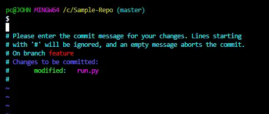 commit message