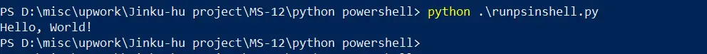 从 Python 程序运行 PowerShell 脚本 - 输出