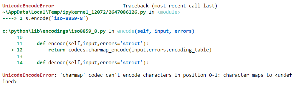 UnicodeEncodeError